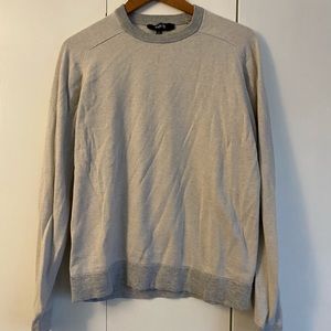 White and grey sweater men’s L cotton sweater